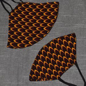 Face Mask Unisex African Fabric Flame print